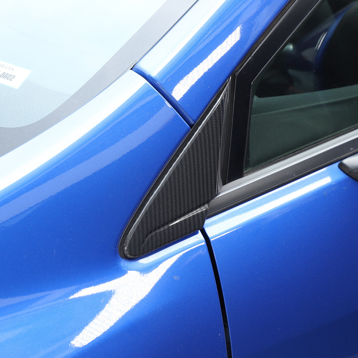 Real Carbon Fiber A Pillar Corner Triangle Cover Trim For Subaru WRX STI VB 22+ 23