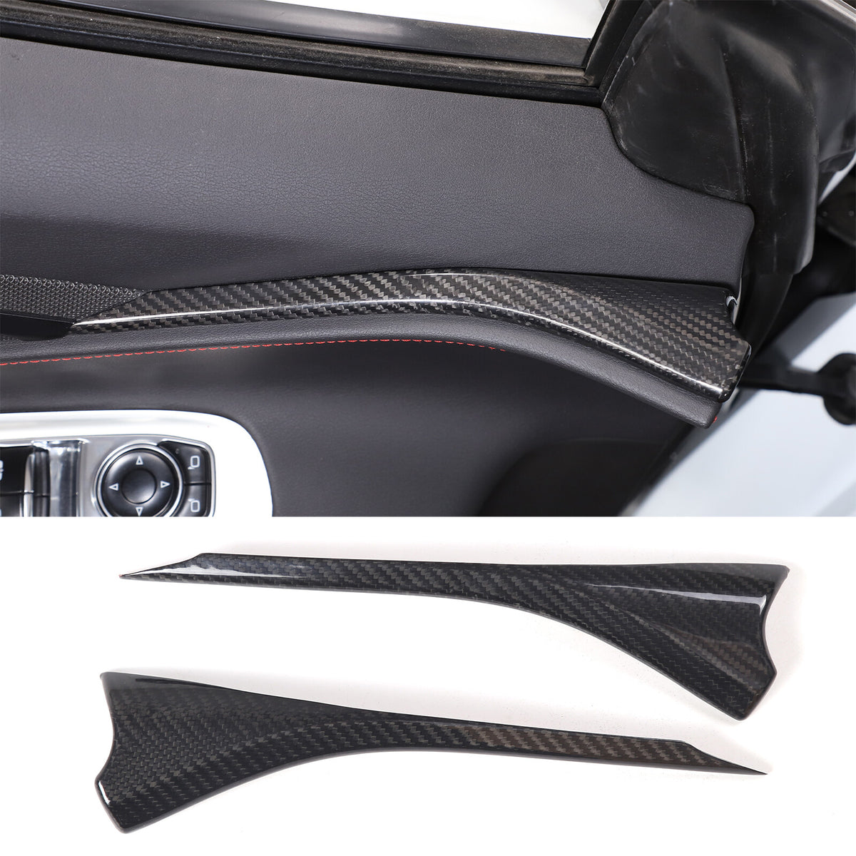 Real Carbon Fiber Center Side Window Dashboard Trim Kit For Corvette C8 20-26 16