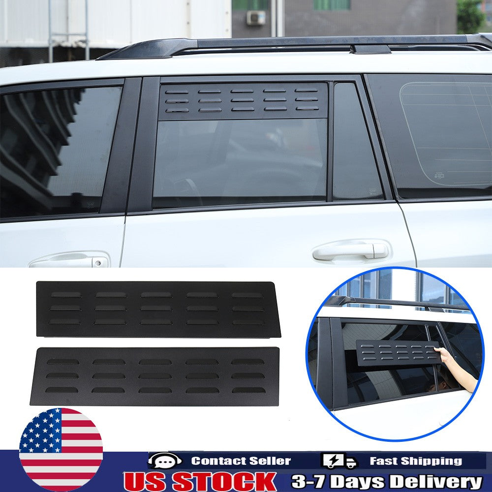 Black Alloy Door Window Air Vents Screens For Toyota Land Cruiser Prado 10-23 1