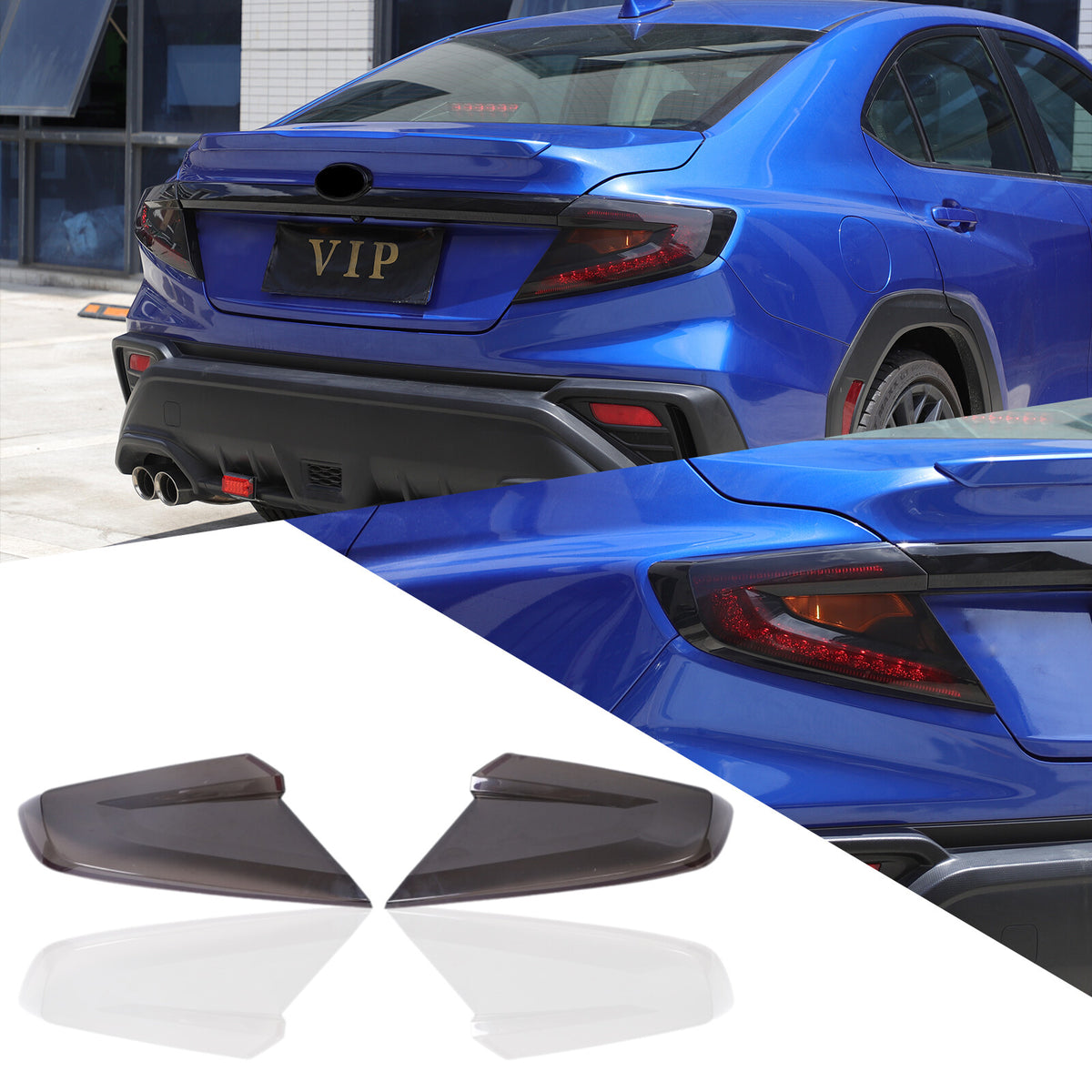 Smoked Tail Light Cover Rear Light Guards Trim Set For Subaru WRX 2022+ US 22