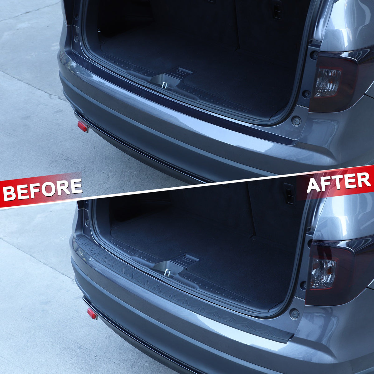 External Rear Bumper Guard Protector Trim For Honda Pilot 2016-2022 US 11