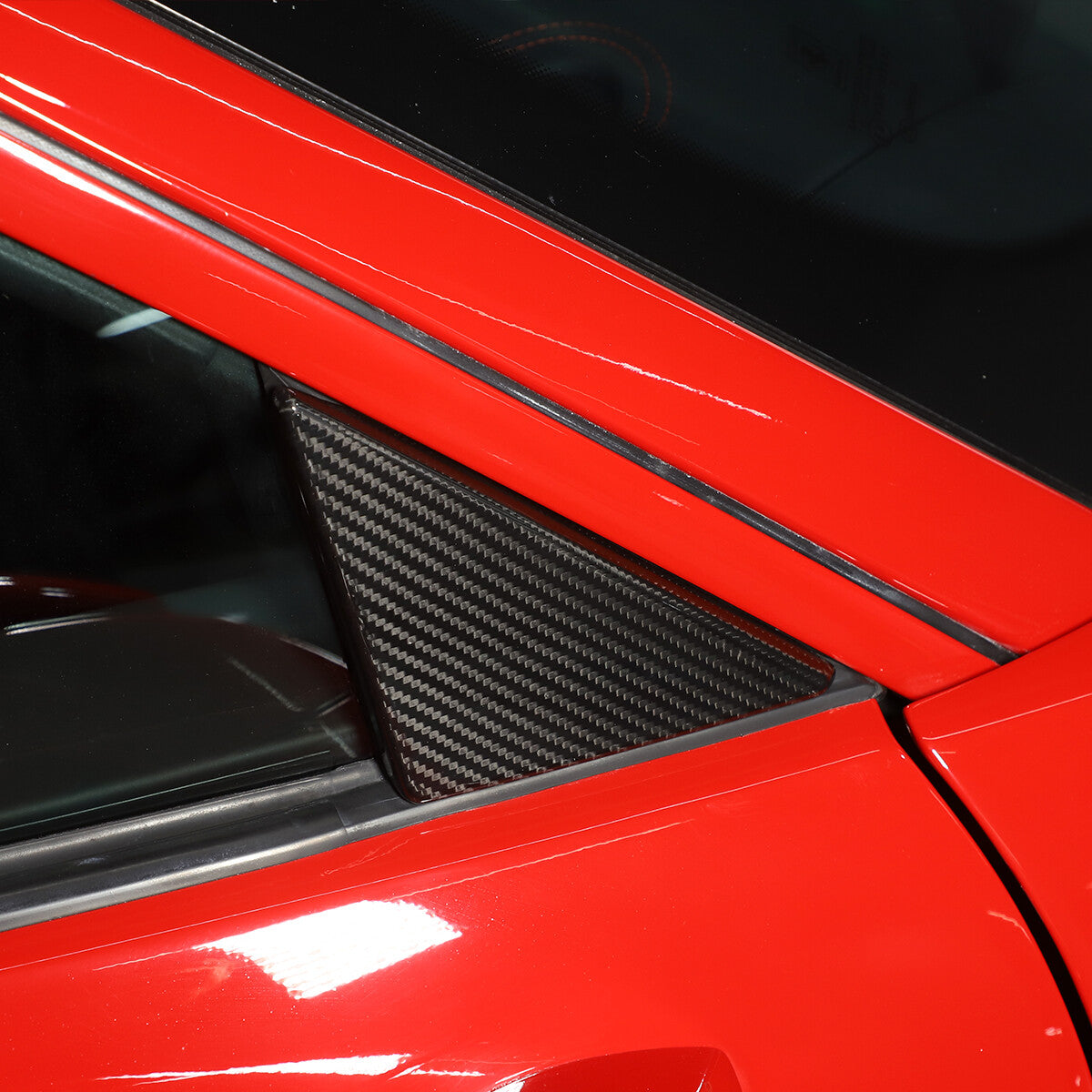 Triangle Cover Front Door Window Trim For Ferrari 458 2011-2016 6