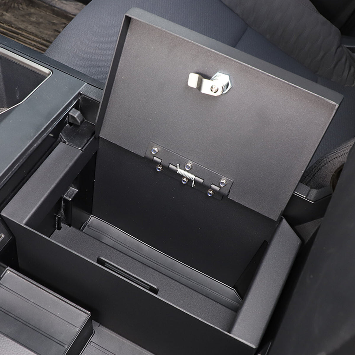 Center Console Armrest Safe Vault Storage Box Lock for Toyota Tundra 2022-2026 17