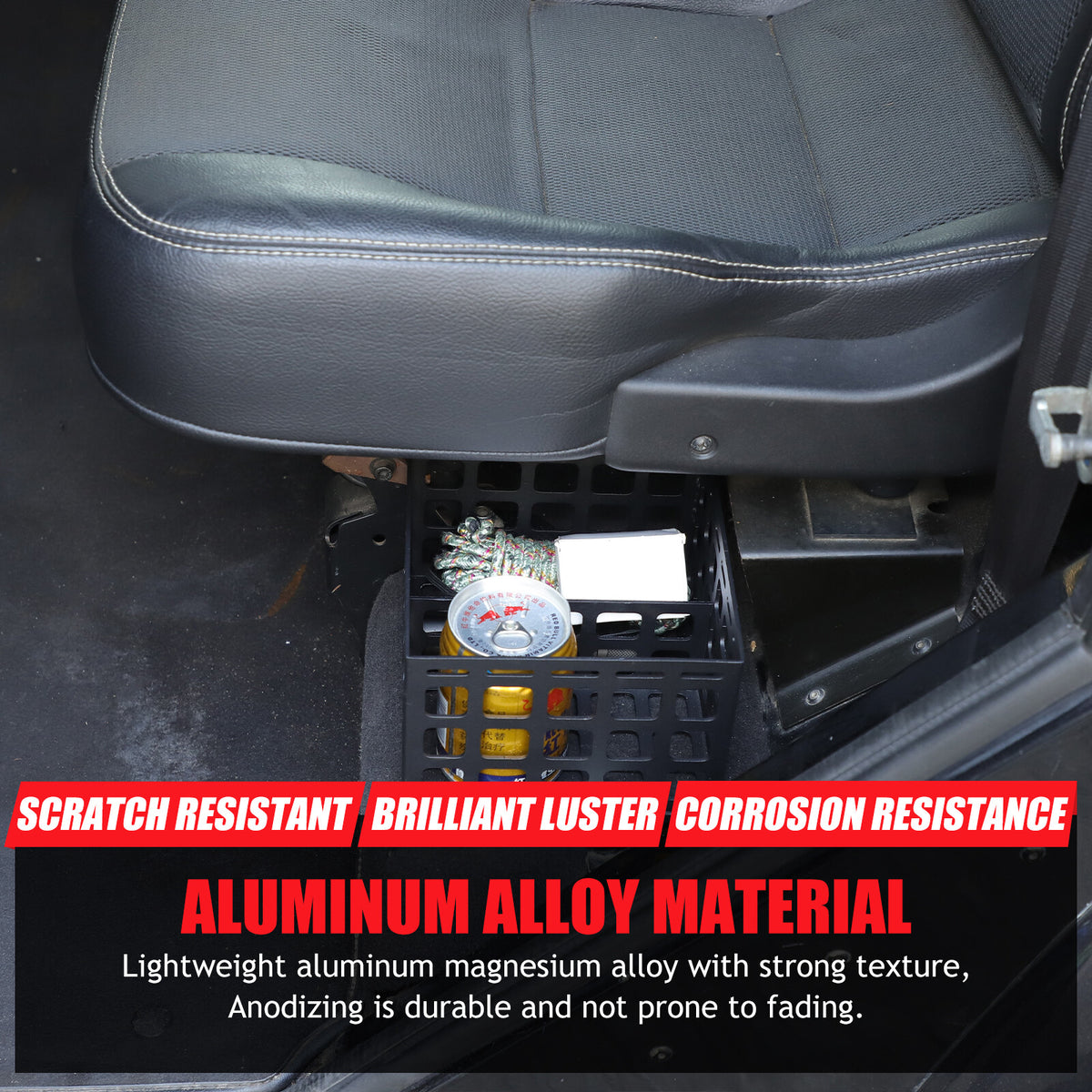 Alloy Second Row Seat Side Storage Basket Tray For LR Defender L316 2004-2018 7