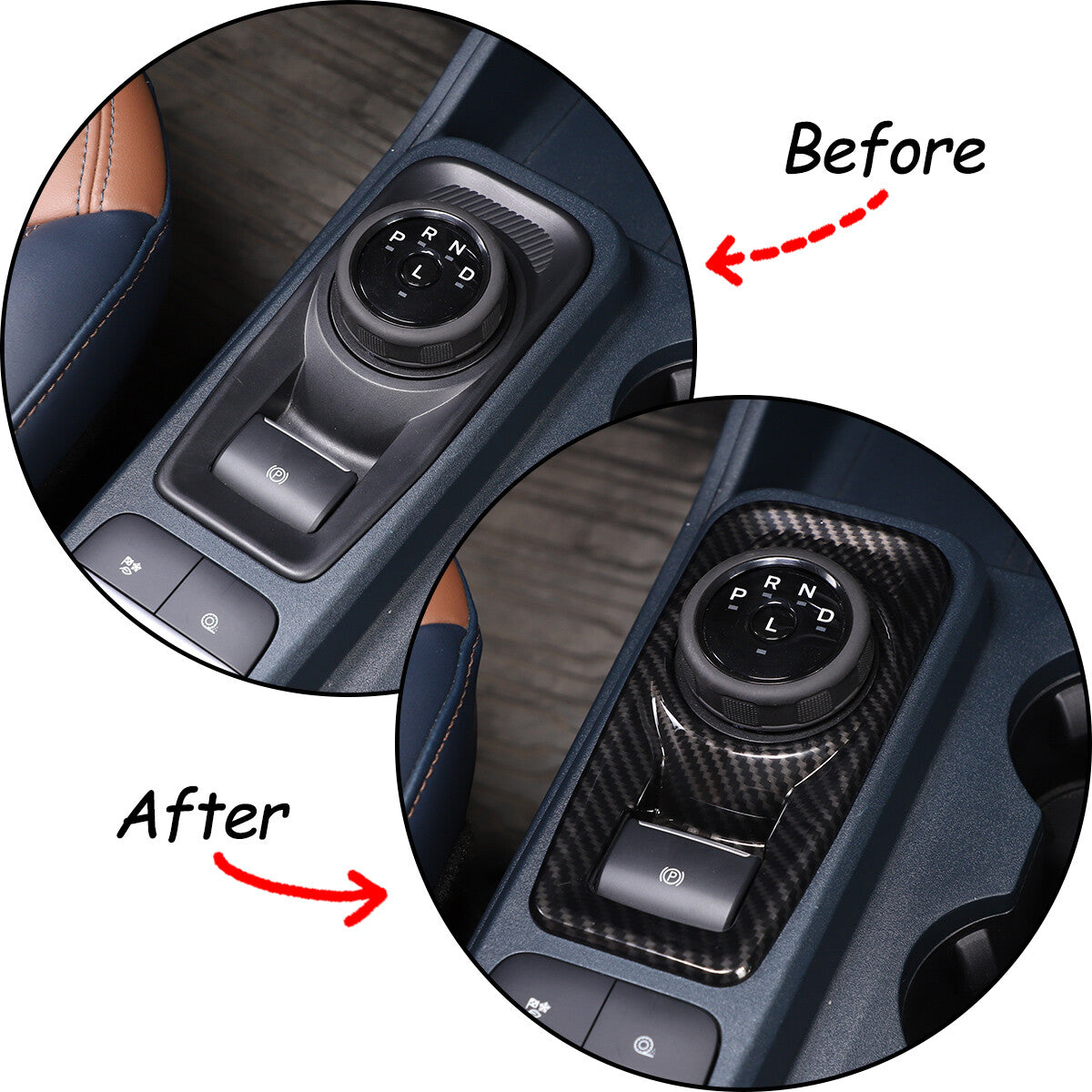 15pcs Carbon ABS Full Set Interior Decoration Cover Trim For Ford Maverick 2022 8