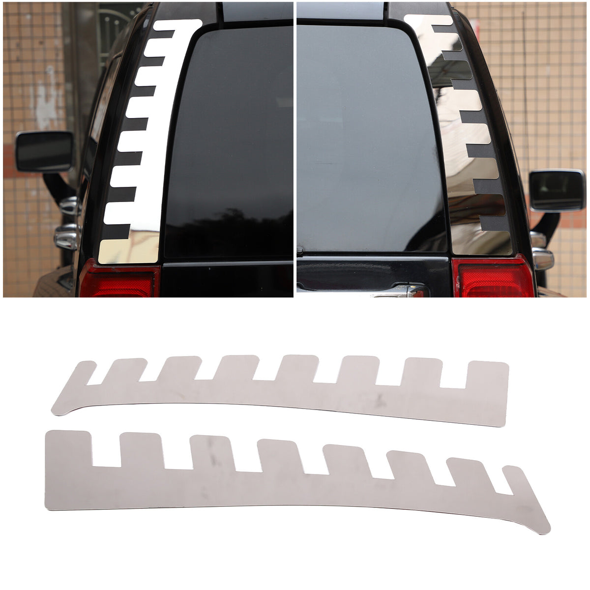 REAR UPPER PILLAR COVER TRIM GUARD STEEL FOR 2006-2010 HUMMER H3 1
