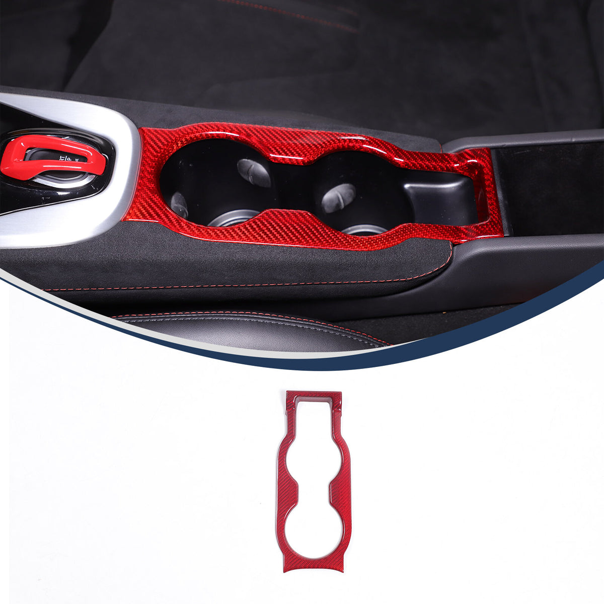 Red Real Carbon Fiber Interior Exterior Conosle Trim Cover For Lotus EMIRA 21-25 122