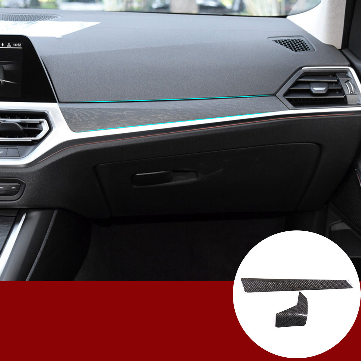 Carbon Console Dash Cover Interior Trim For BMW G20 G22 320i M340i M440i 2020-22 8