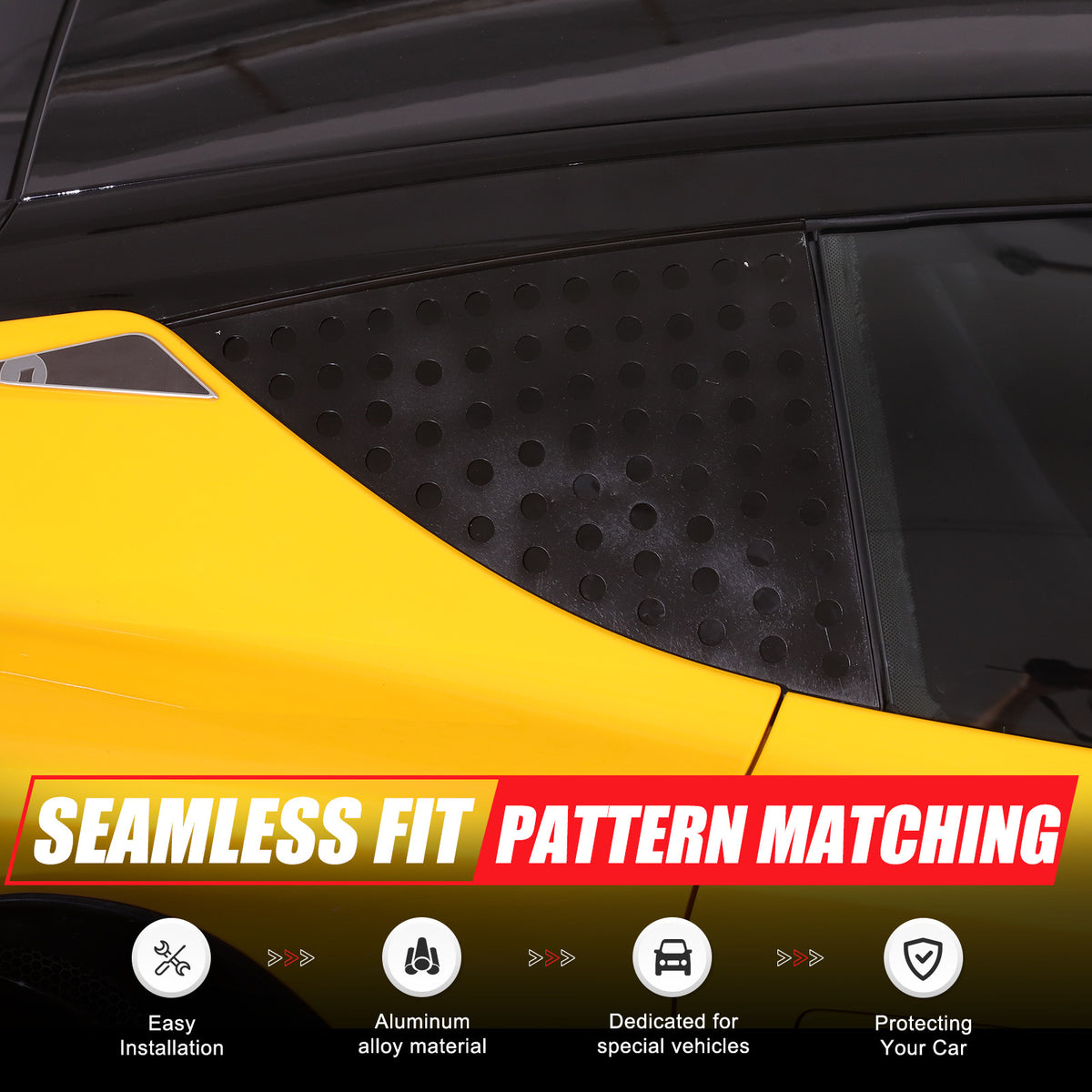 Alloy Exterior Rear Quarter Window Pillar Cover Trim For Lotus EMIRA 2021-2025 23