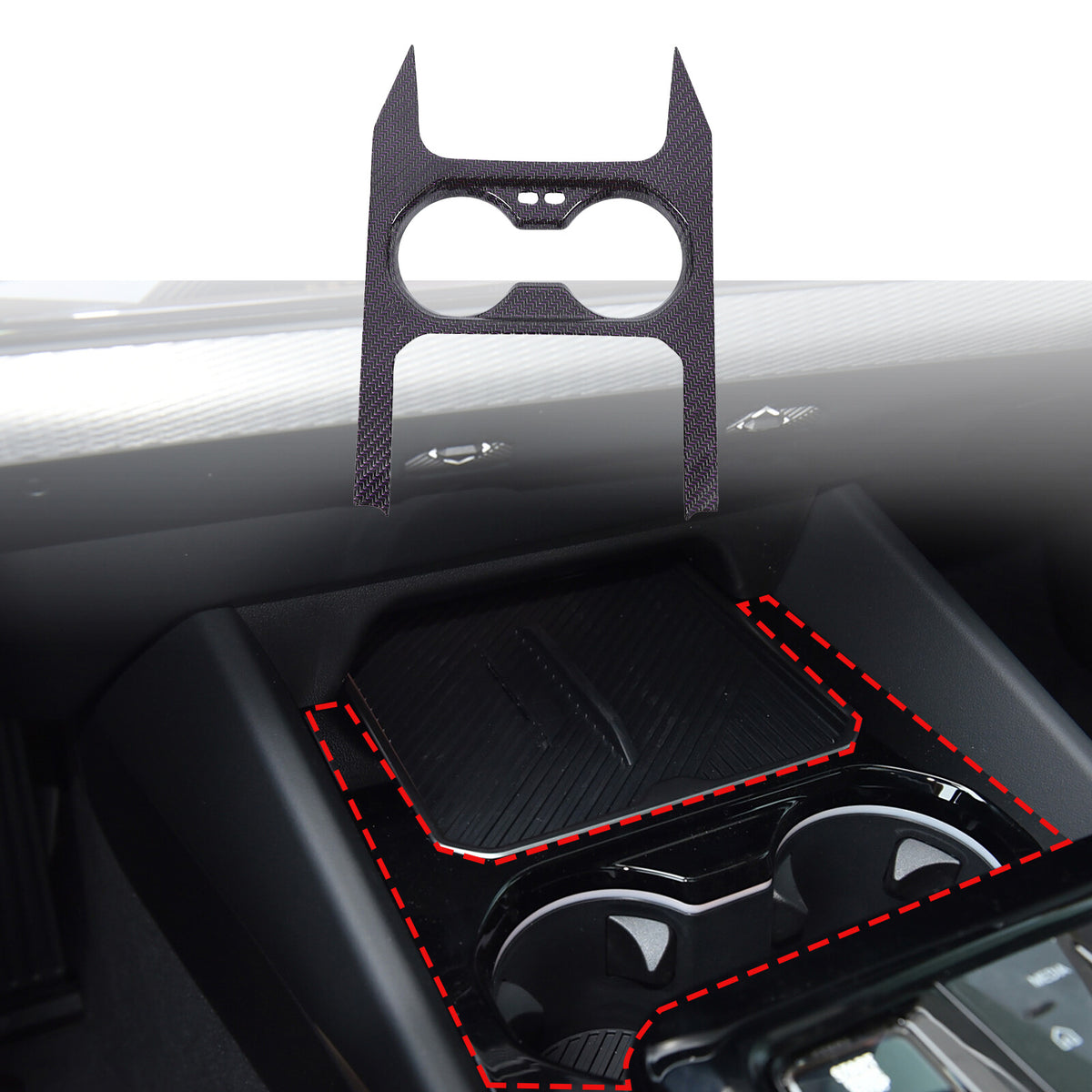 Purple Real Carbon Fiber Interior Center Console Trim For BMW 5 Series G60 2024+ 13