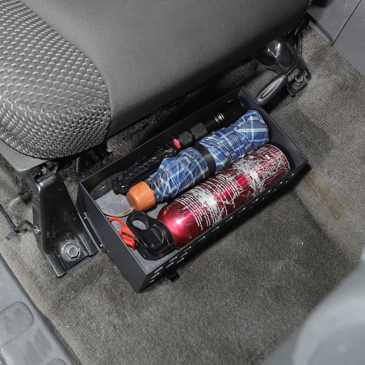 Aluminum Under Passenger Seat Storage Basket Tray For Nissan Frontier 2009-2017 13
