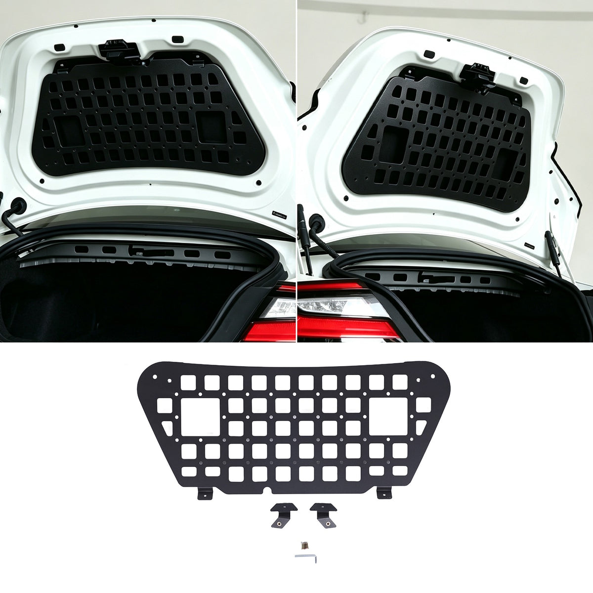 Aluminum Trunk Lid Hanging Bag Rack Molle Panel For Toyota Subaru BRZ 2022+ 3