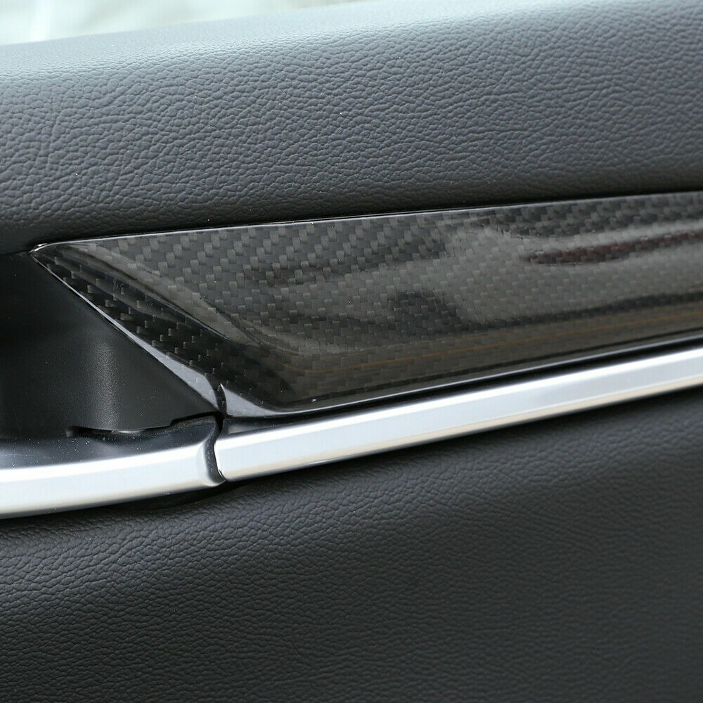 Real Carbon For Maserati Ghibli 2014-2014 Car Interior Door Panel Strip Lip Trim 3