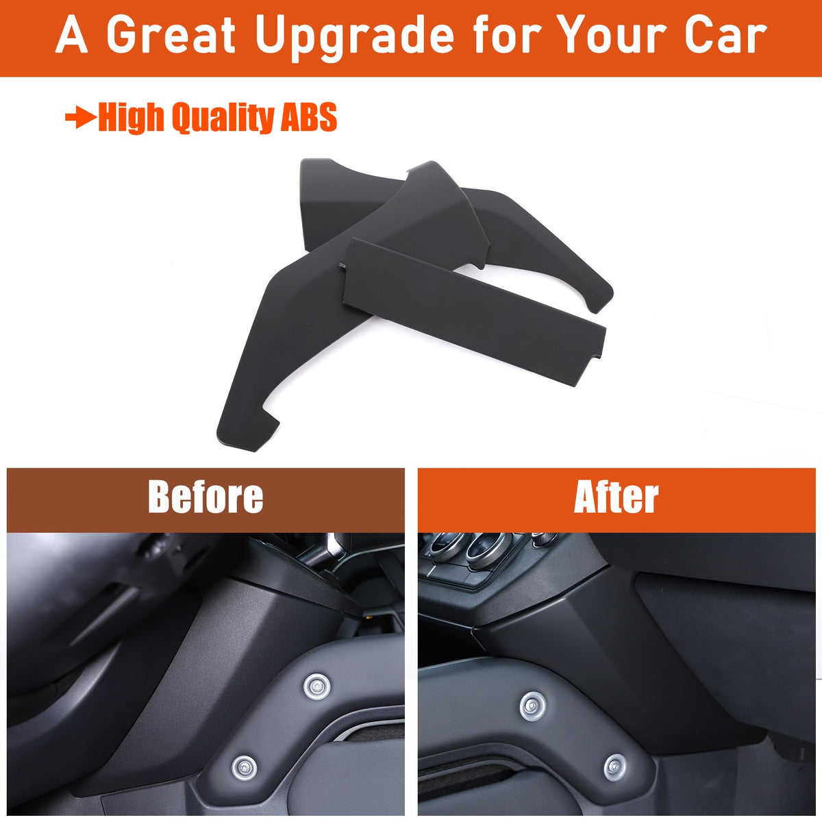 Matte Black ABS Center Console Knee Side Panel Trim For LR Defender L663 2025+ 5
