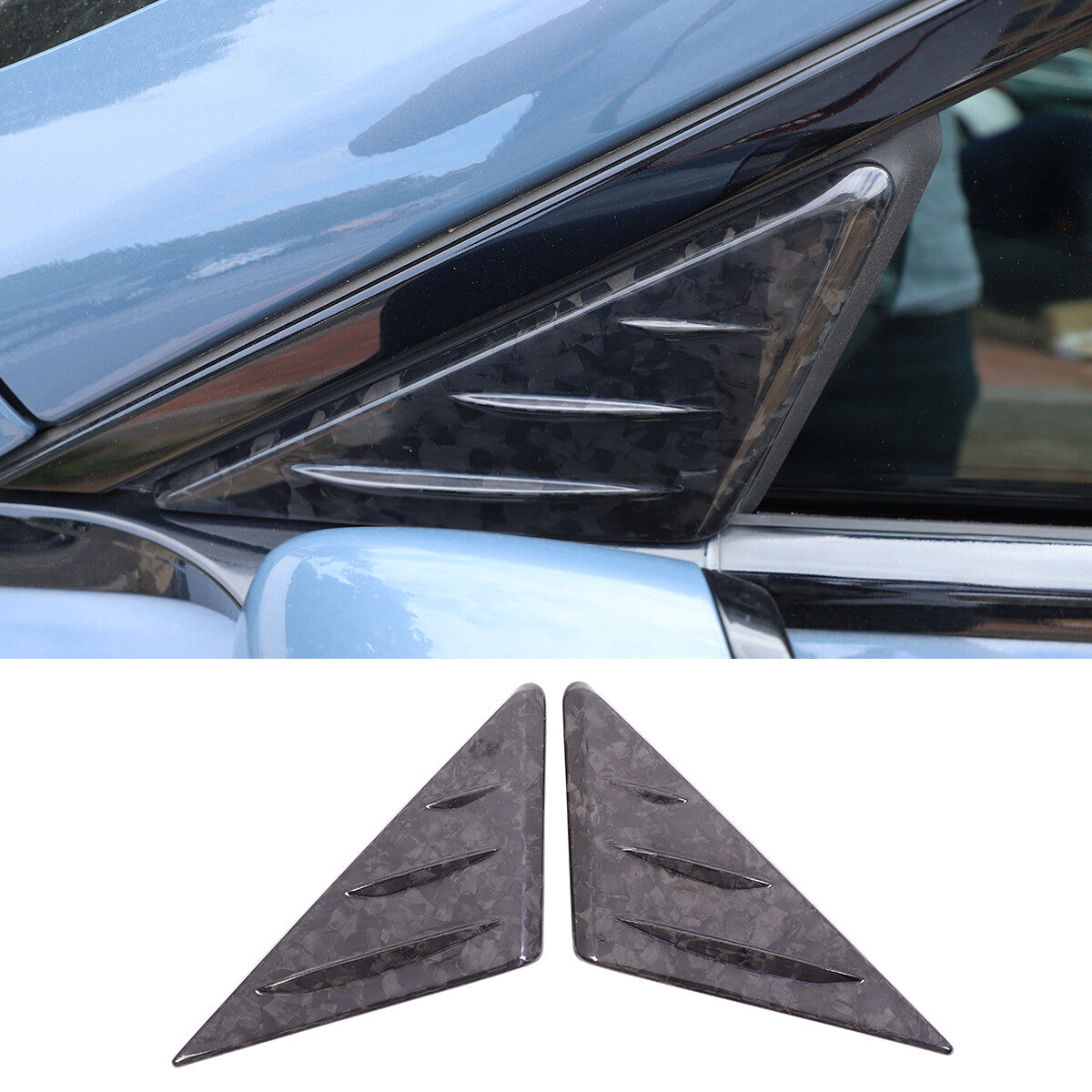 Forged A-Pillar Front Door Triangle Cover Trim For BMW 8 Series G14 15 16 19-22 1
