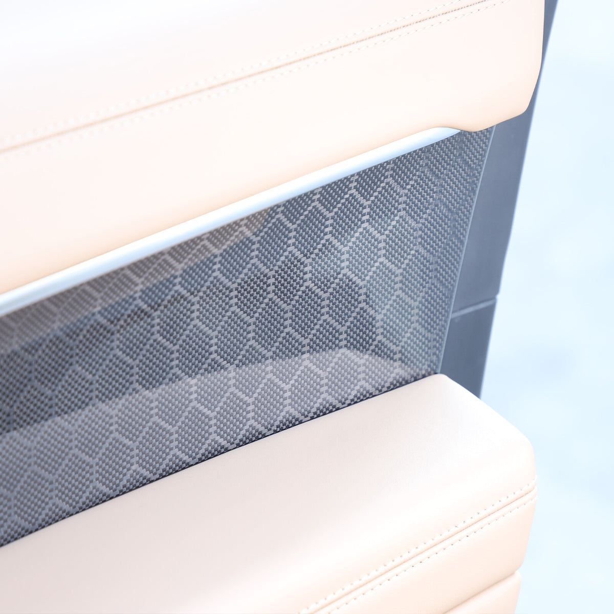Honeycomb Carbon Fiber Interior Door Panel Trim For LR Range Rover Vogue L460 5