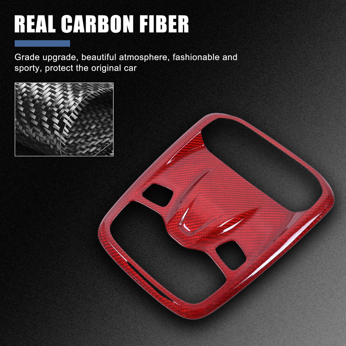 Red Real Carbon fiber Reading light Switch Trim Cover For Lotus EMIRA 2021-2025 12