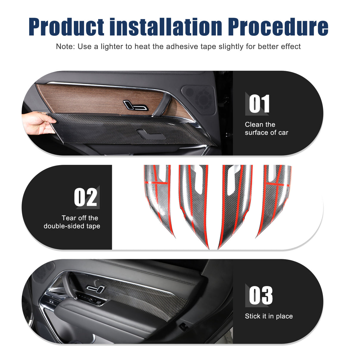 Real Carbon Fiber Interior Door Panel Cover Trim for LR Range Rover Sport 23-24 3