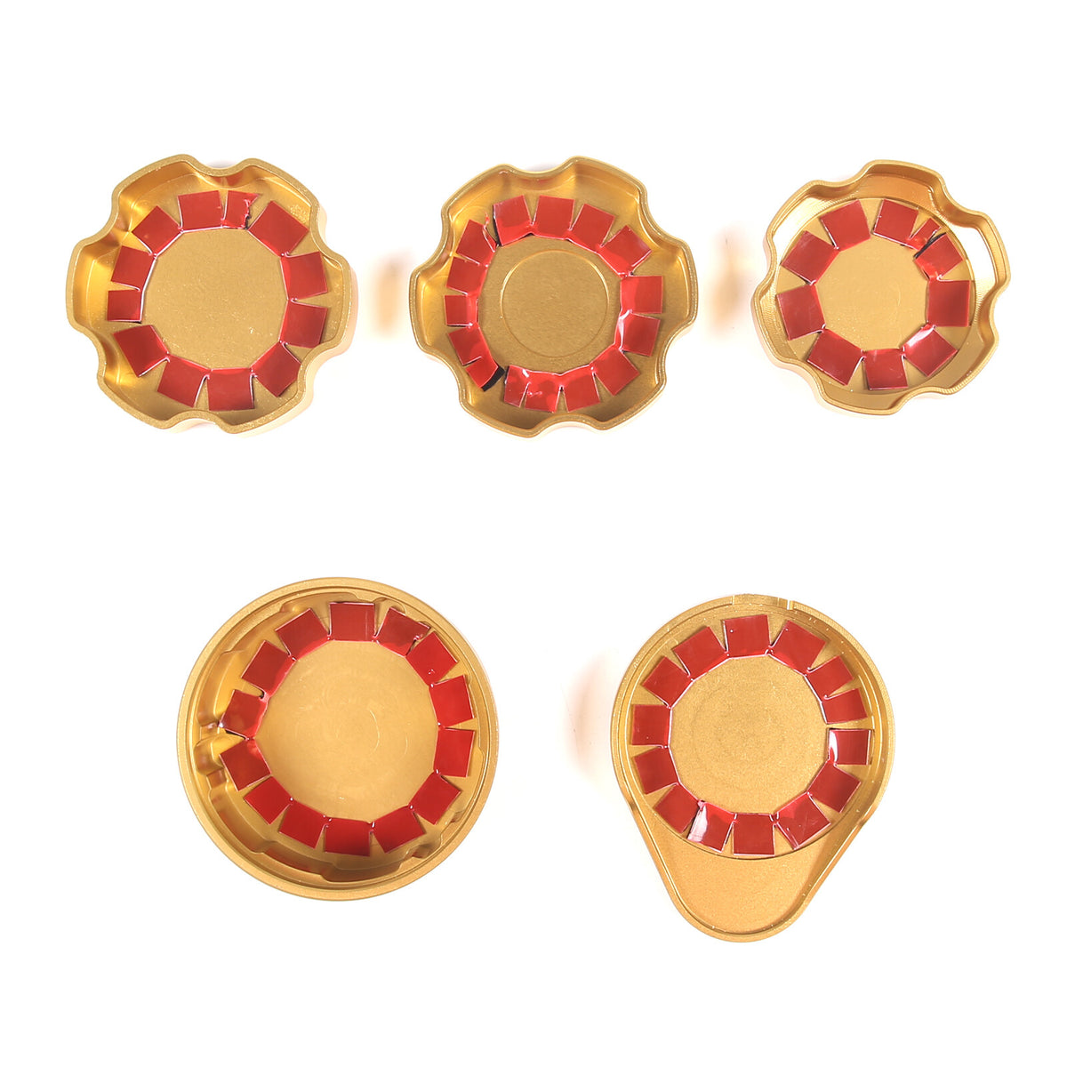 Yellow Alloy Engine Cabin Switch & Intake Manifold Cover Set Kit For Corvette C6 9