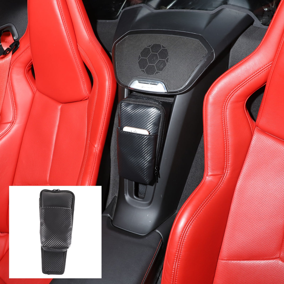 Front & Rear Center Console Storage Bag Tray For Corvette C8 2020+ - Variants 6-10 37