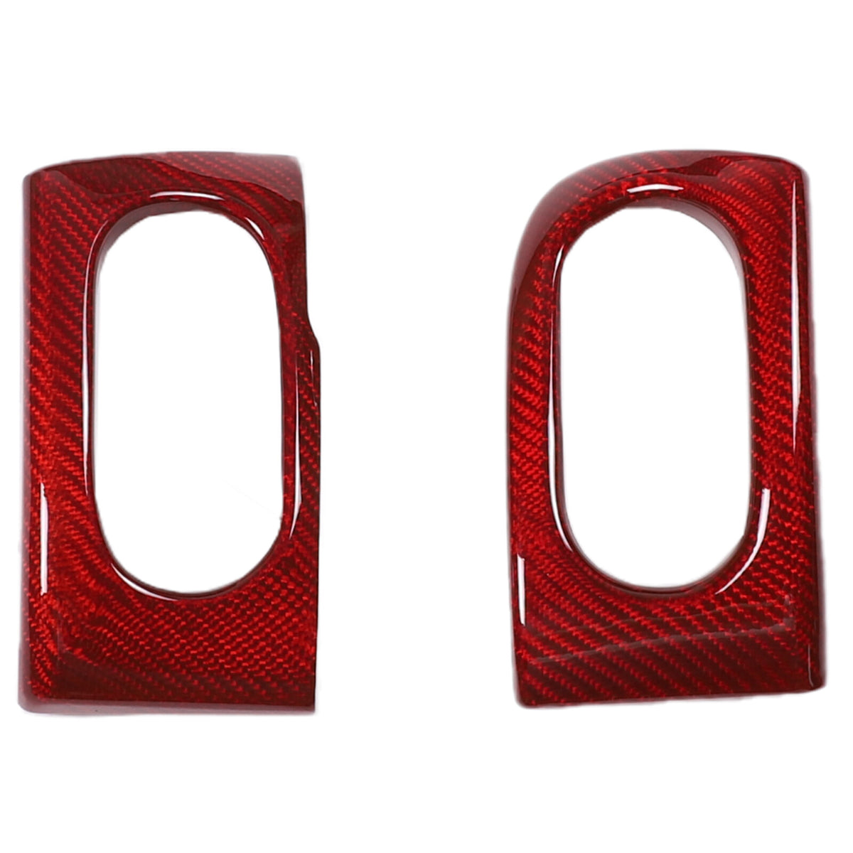 Red Real Carbon Fiber Interior Dashboard Side Air Vent Trim For Corvette C6 2