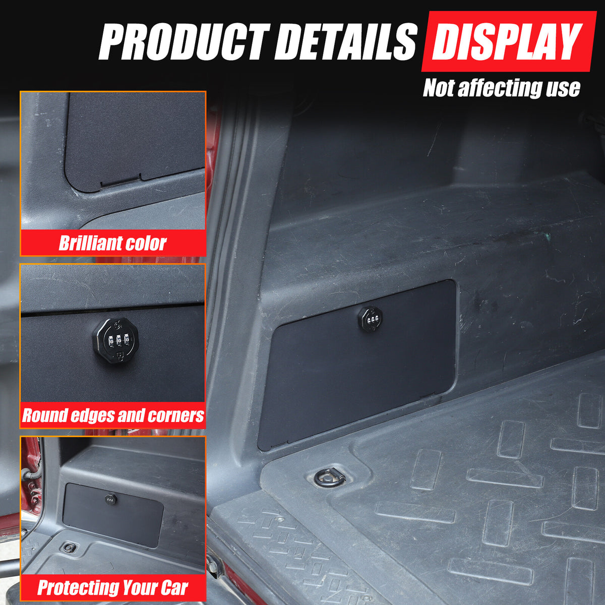 Steel Trunk Safe Left Side Storage Box Tray Vault For Toyota FJ Cruiser 2007-21 6