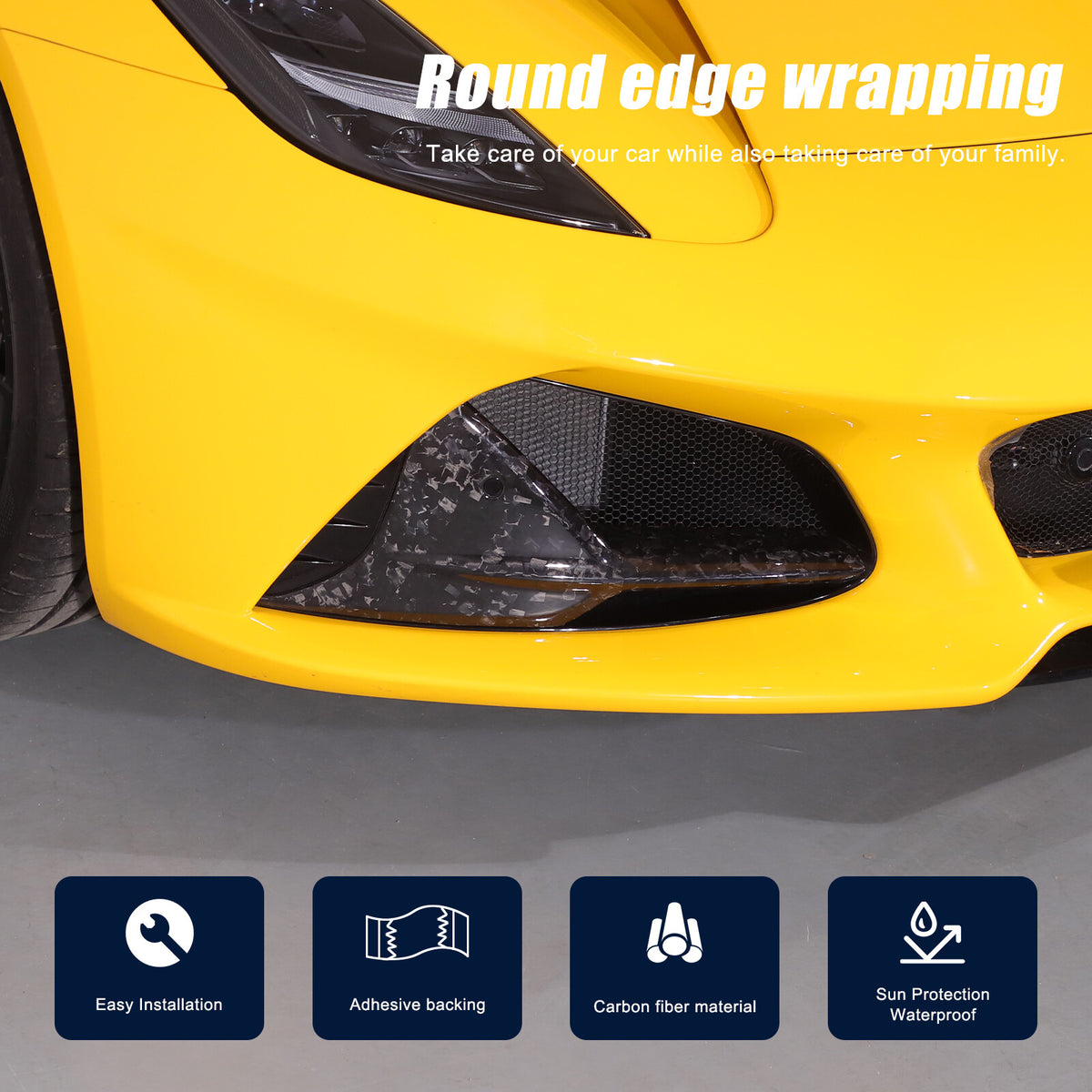 Forged Real Carbon Fiber Front bumper Grille camera Trim For Lotus EMIRA 2023-25 17