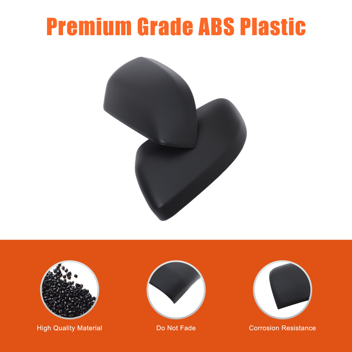 ABS Matte Black Exterior Rearview Mirror Cover Trim For Honda Pilot 2023-2024 3