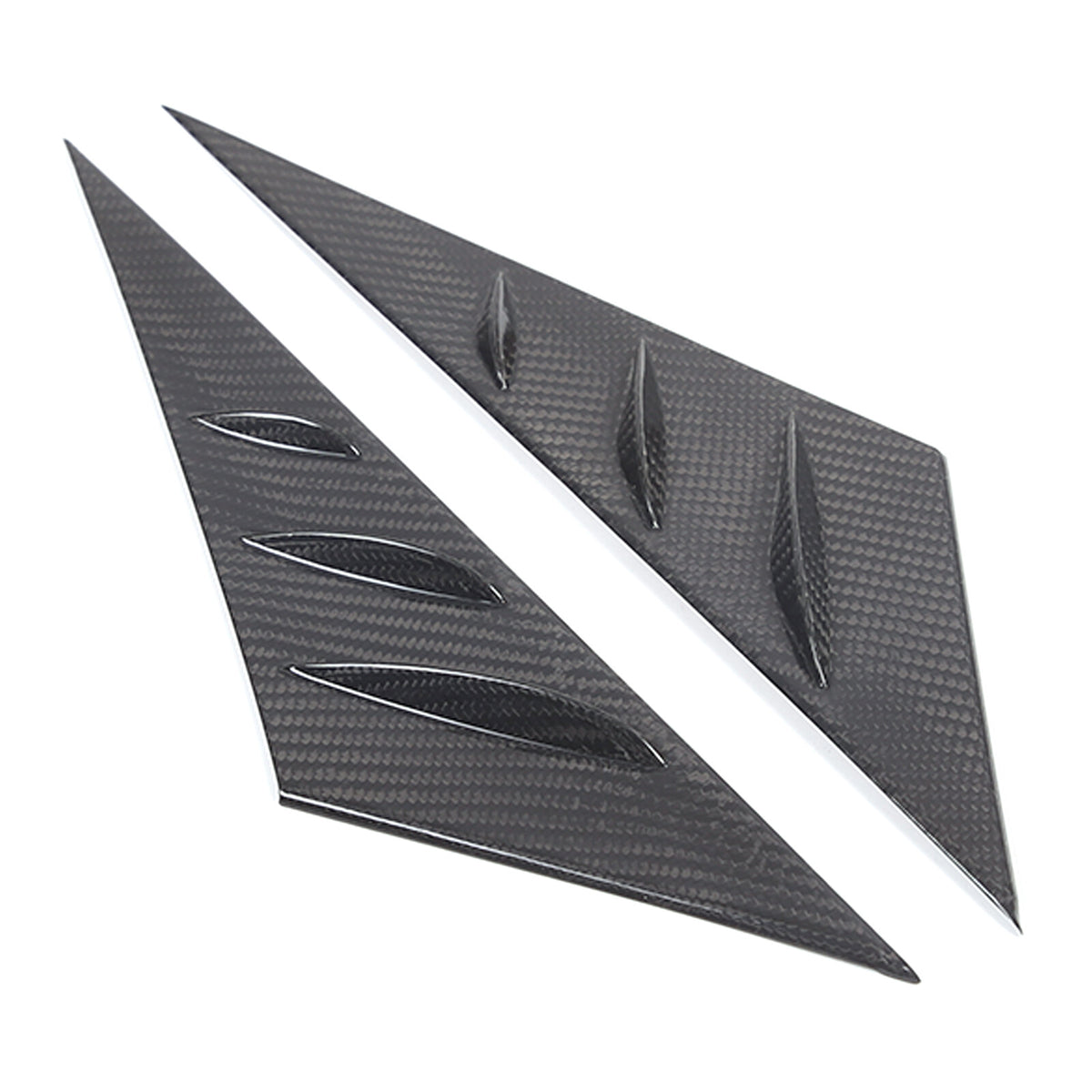 Real Carbon Fiber Window Triangle A-Pillar Cover Trim For Corvette C6 2005-13 3