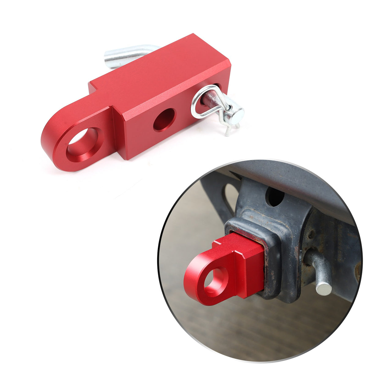 Red Aluminum Alloy Trailer Mount Receiver Hitch Tow Hook For Toyota Tundra 07-21 13