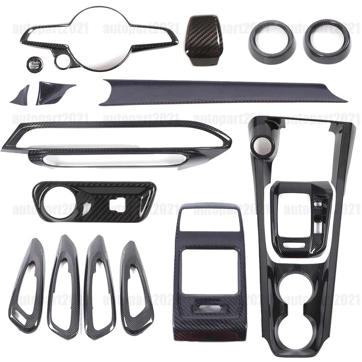 Real Dry Carbon Fiber Interior Center Console trim Kit For Alfa Romeo Tonale 23+ - Variants 11-12 1