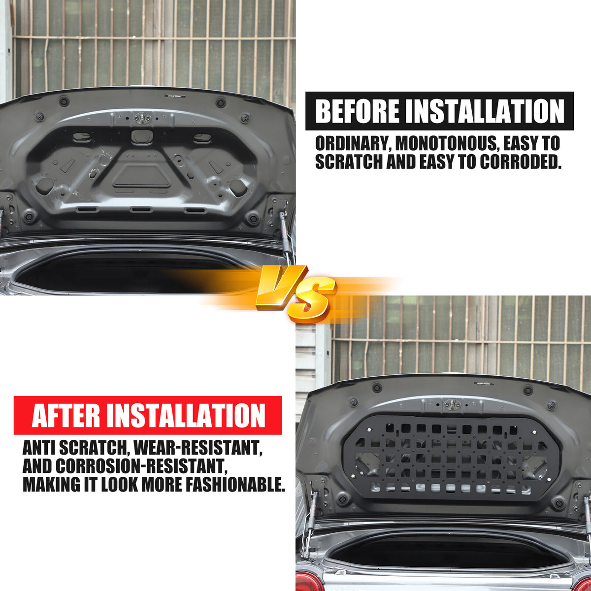 Tailgate Storage Panel Molle Panel Steel Cargo Shelf For Mazda MX-5 Miata 16-25 10