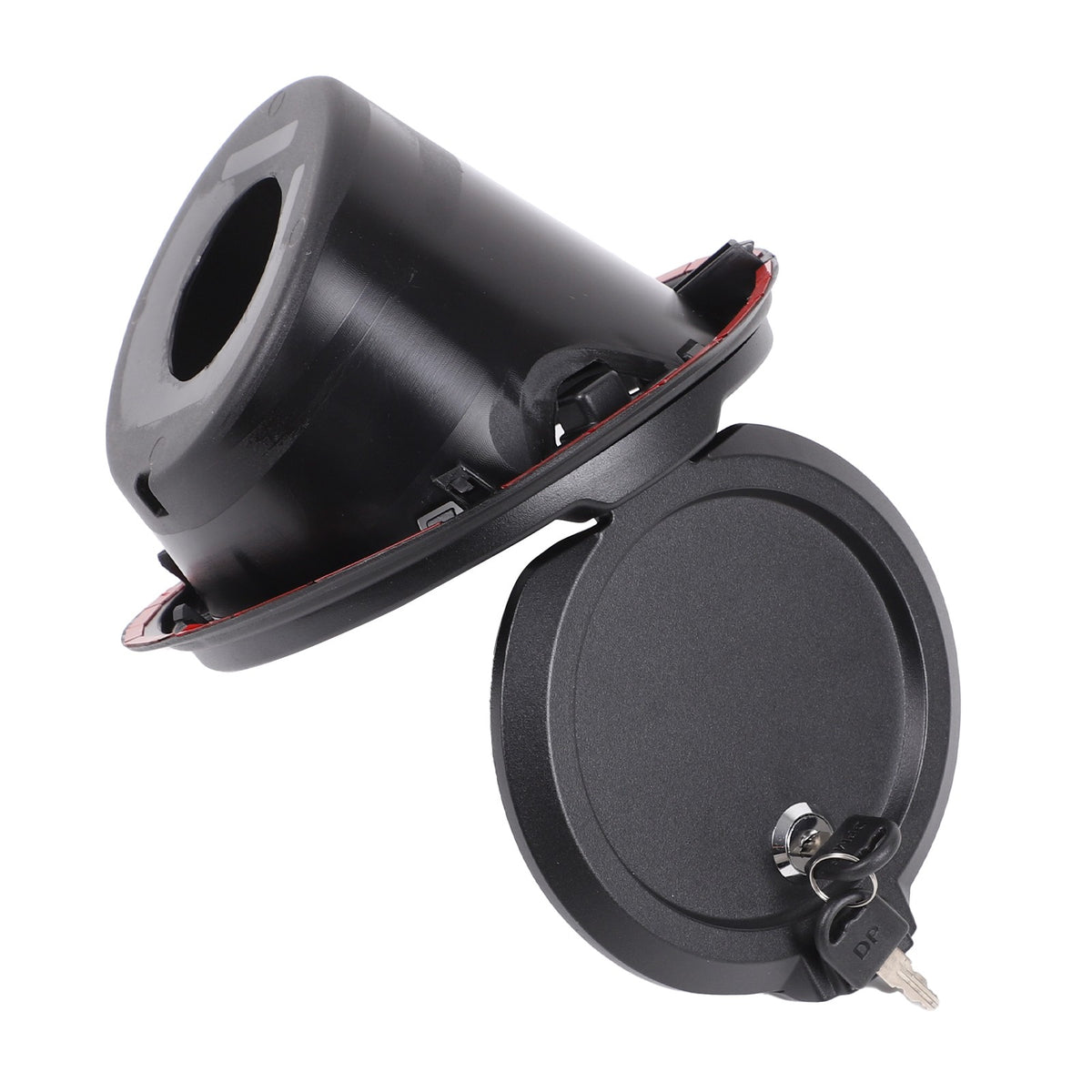 ABS+Aluminum Fuel Tank Lock Cover Trim Cap For Hummer H3 2005-2009 15