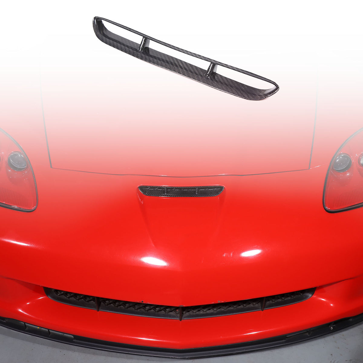 Real Carbon Fiber Front Engine Hood Bonnet Air Vent Trim For Corvette C6 2005-13 15