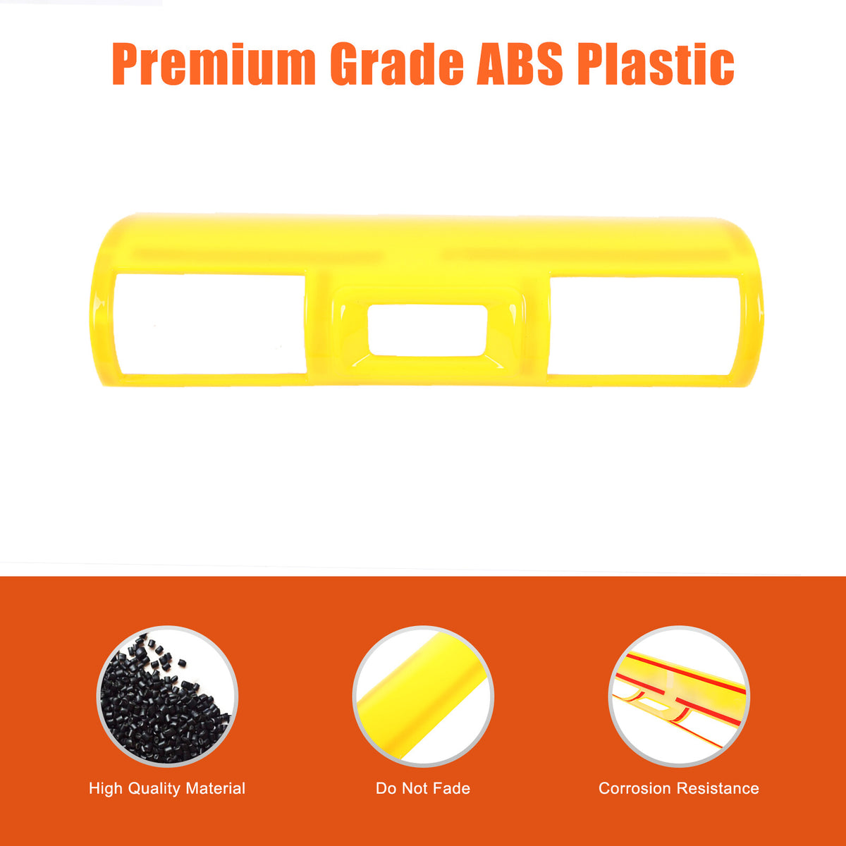 Yellow ABS Interior Center Console Trim Cover for Toyota FJ Cruiser 2007-2021 54