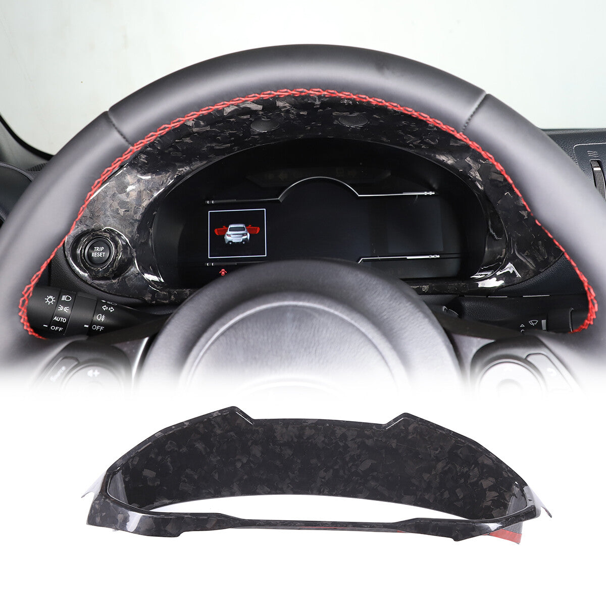 Forged Carbon Car Dashboard Box Cover Bezel Trim For Toyota 86 Subaru BRZ 22-23 1