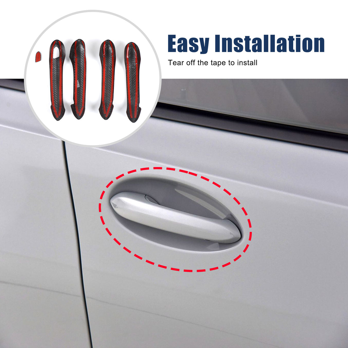 Real Carbon Fiber Exterior Door Handle Protector Trim for BMW 3 Series G20 20-25 16