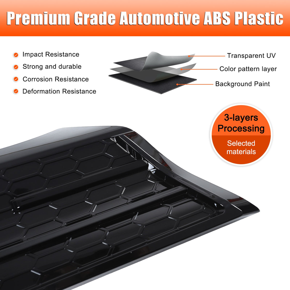 Glossy Piano Black Fender Upper Decoration Cover Trim For Toyota Tundra 2022+ US 12
