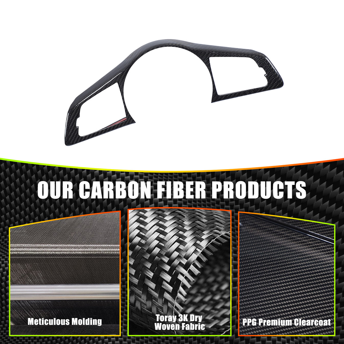 Real Carbon Fiber Steering Wheel Button Cover Trim For Nissan Z RZ34 400Z 2023+ 14