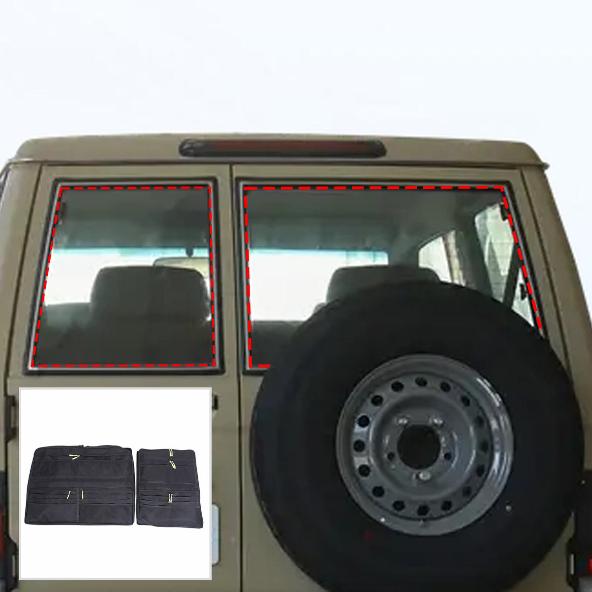 Tailgate Rear Trunk Storage Bag Organizer For Toyota Land Cruiser LC78 24+ US 3