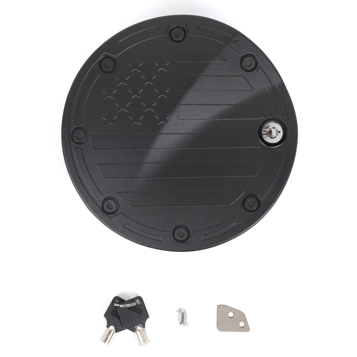 US Flag Alloy Fuel Tank Anti-Theft Lock Cover Gas Cap For Toyota Tundra 22+ US 16