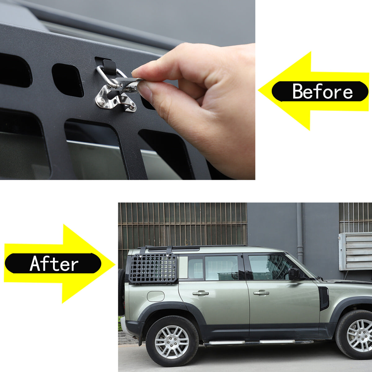 Right Side Molle Panel Trunk Shelf Storage Organizer for LR Defender 90 110 20+ 19