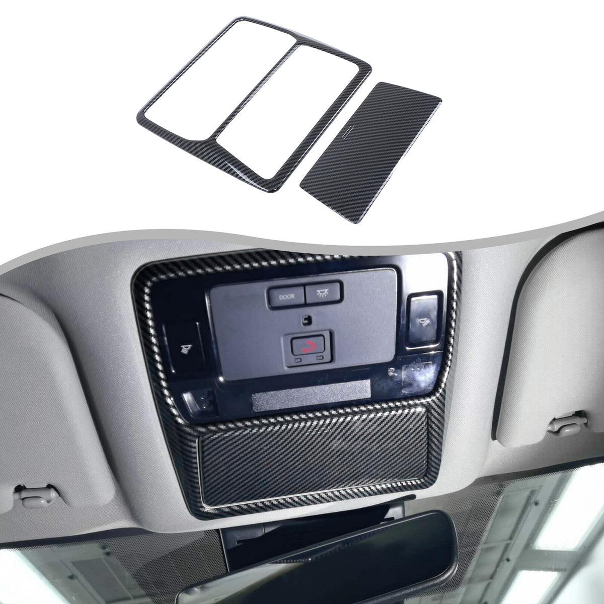 ABS Carbon Fiber Car Interior Trim Sets Panel For Toyota Grand Highlander 2024+ - Styles 11-15 2