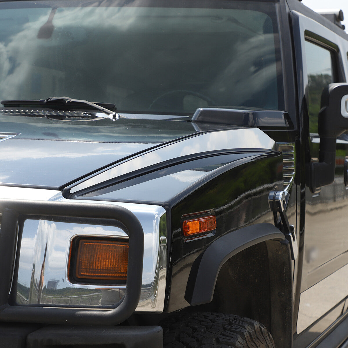 21PCS Front Engine Hood Air Outlet Vent Accent trim cover For Hummer H2 2003-09 8