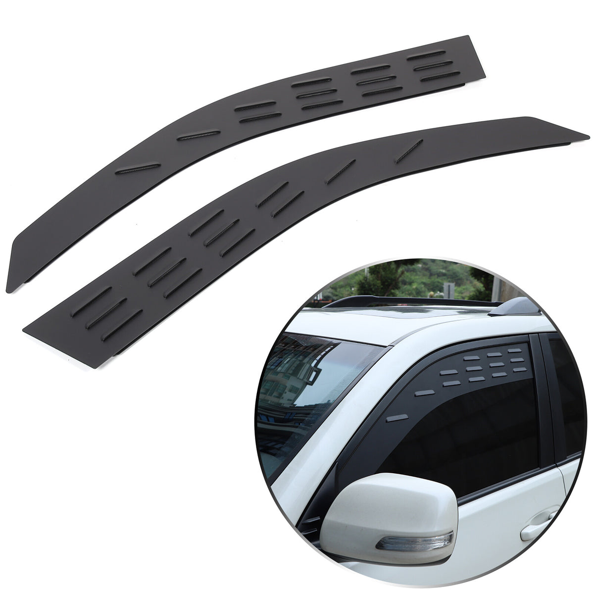 Rear Door Window Louver Air Vent Panel Trim For Toyota Land Cruiser Prado 10-23 20