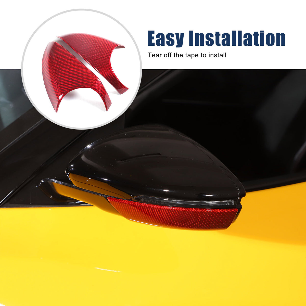 Red Real Carbon Fiber Interior Exterior Conosle Trim Cover For Lotus EMIRA 21-25 85