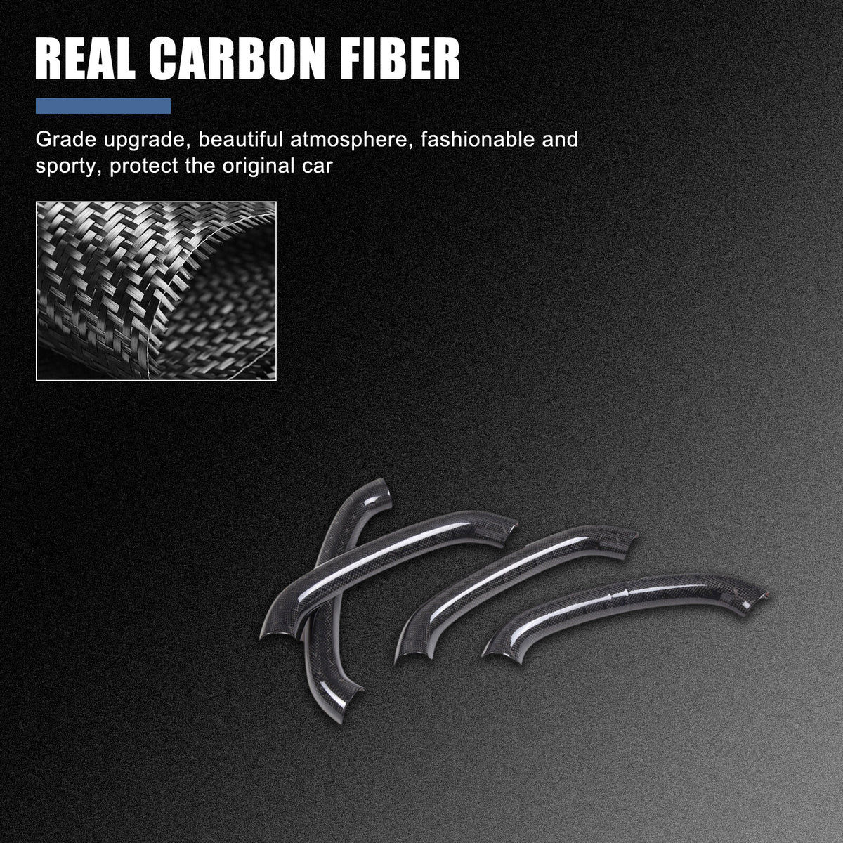 Real Honeycomb Carbon Fiber Steering Wheel Top Handle Cover Trim For C8 Corvette 20