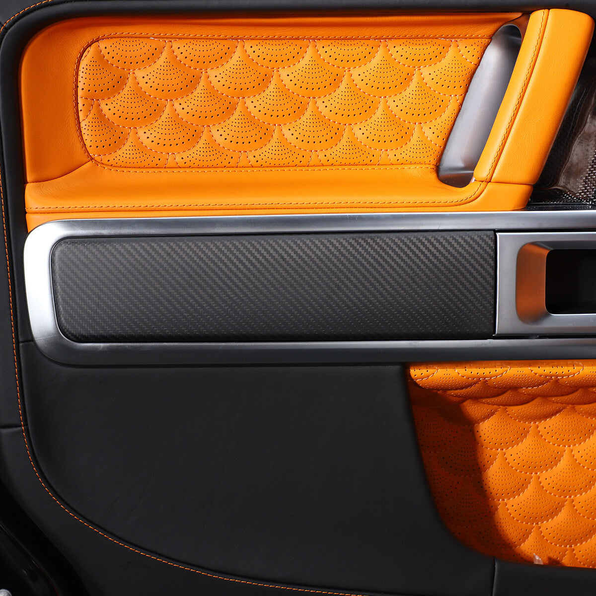 Matte Black Inner Door Panel Strip Trim Cover For Benz G-Class W463 2019-20 4