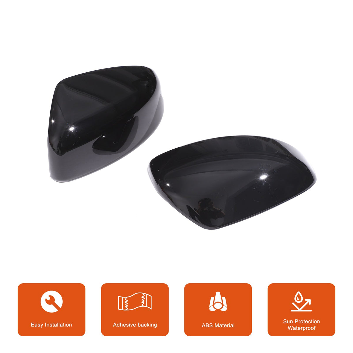 Glossy Black Exterior Door Handle Side Mirror Trim Set For Nissan 370Z Z34 09-20 14