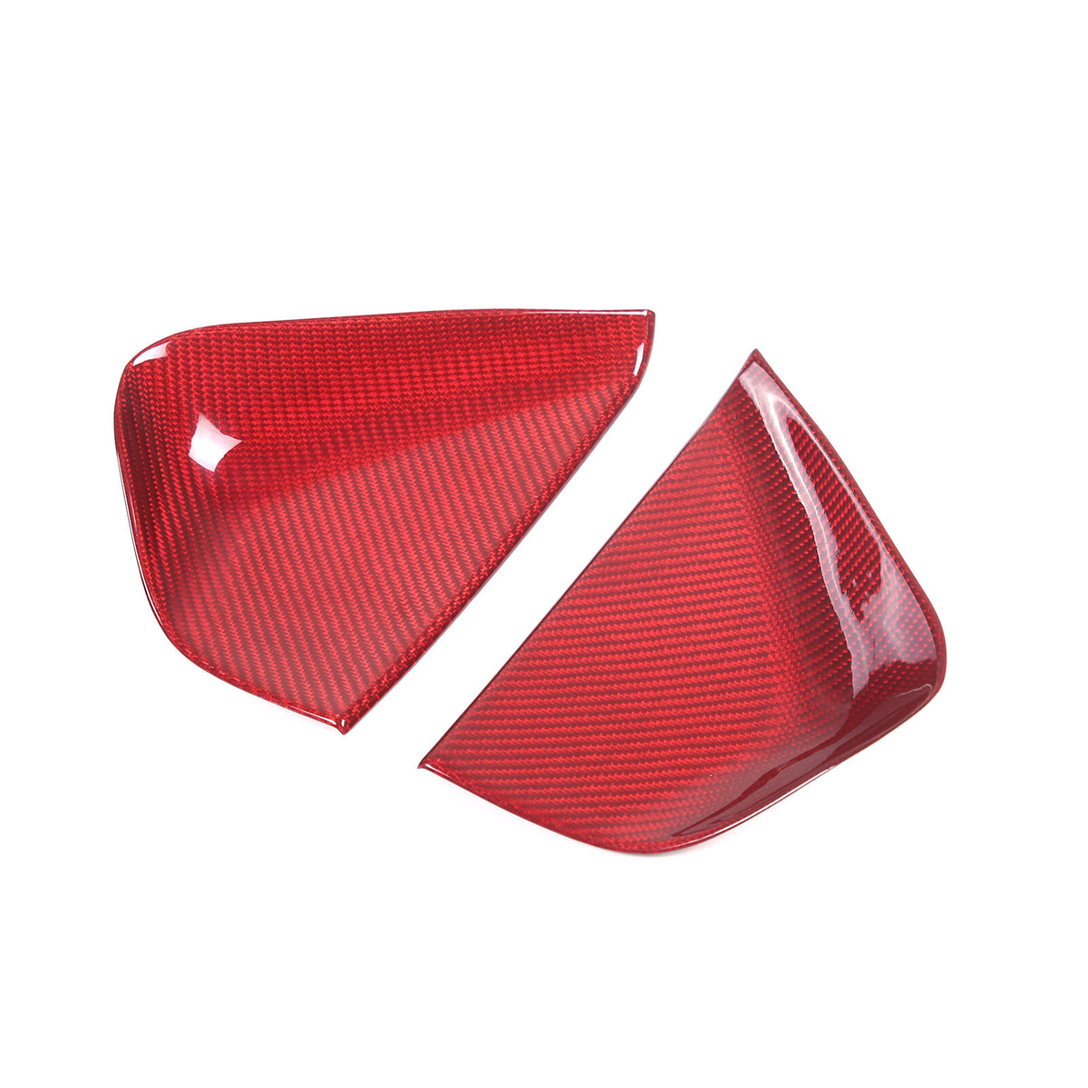 Red Carbon Fiber Dashboard Anti-collision Door Panel Trim Cover For Corvette C8 18